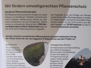 Plakat Berner Pflanzenschutzprojekt