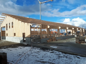Mithilfe beim Stallbau